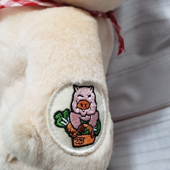 Vintage This Little Piggy Pink Pig Talking Plush 14 Inch Stuffed Animal 1998 - Picture 4 of 8